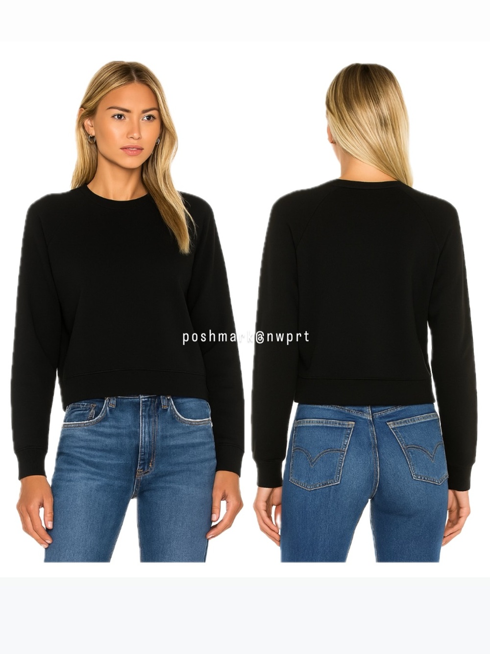 Splits59 Brooks Pullover Black Crewneck Sweatshirt Andie Warm Up S Small
